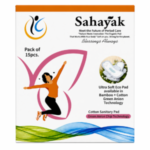 Biodegradable Sanitary Pads – Cotton with Anion Chip (Pack of 15)