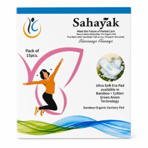 Organic Biodegradable Sanitary Pads – Rash Free Comfort (Pack of 15)
