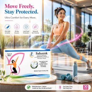 Organic Biodegradable Sanitary Pads – Rash Free Comfort (Pack of 30)